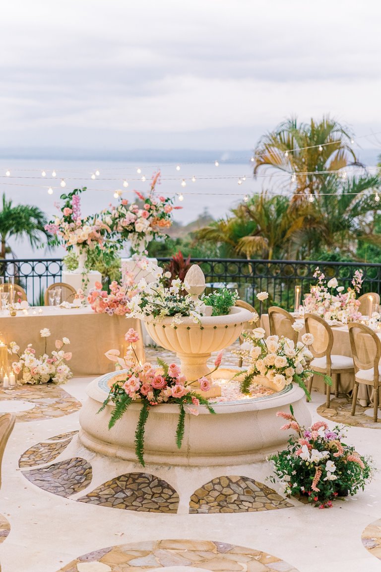 Abby Garden Floral wedding flower fountain arrangement