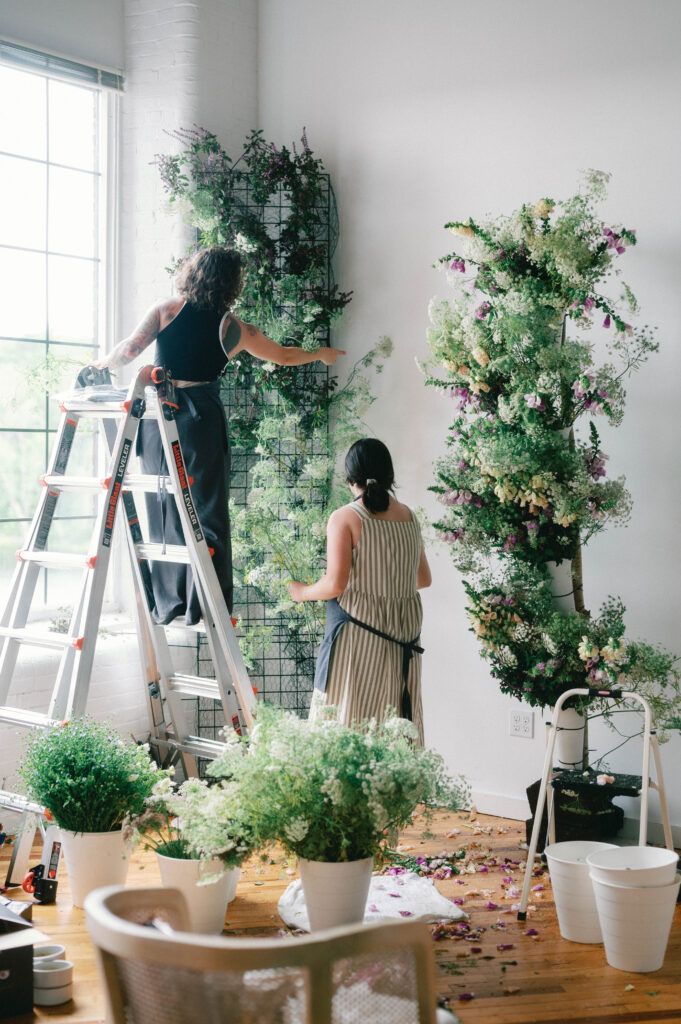 Sustainable wedding greenery