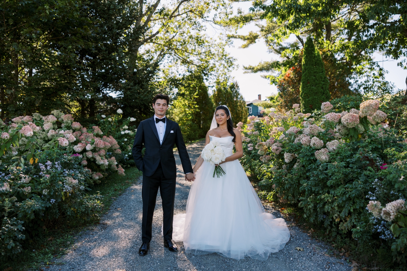Bride and groom portraits at French's Point